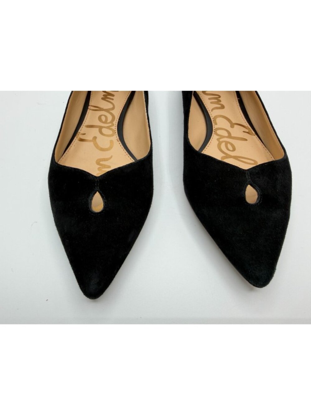Sam Edelman Rosalie Suede Pointed Ballet Flats Black Women Size 7M Chic Classic - Picture 5 of 14